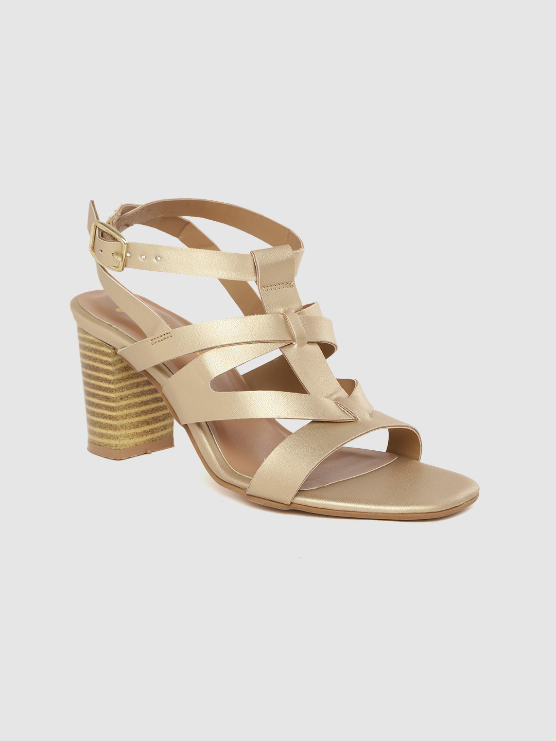 

Roadster Women Muted Gold-Toned Solid Block Heels