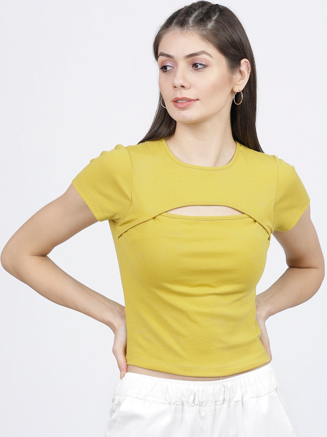

Tokyo Talkies Women T-shirt, Mustard