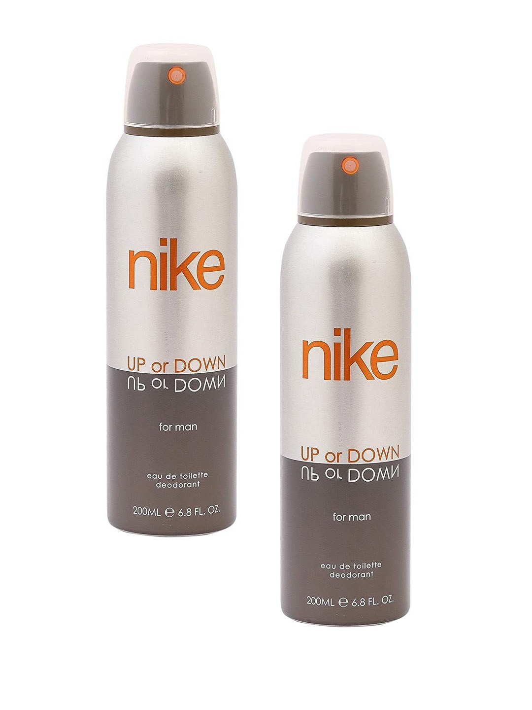 

Nike Pack Of 2 Man Up or Down Deodorant 400ml, Transparent