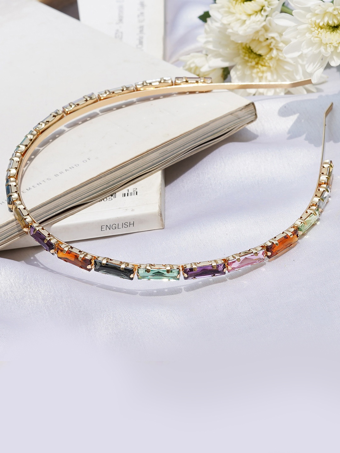 

JOKER & WITCH Women Multicolored Crystal Headband, Multi