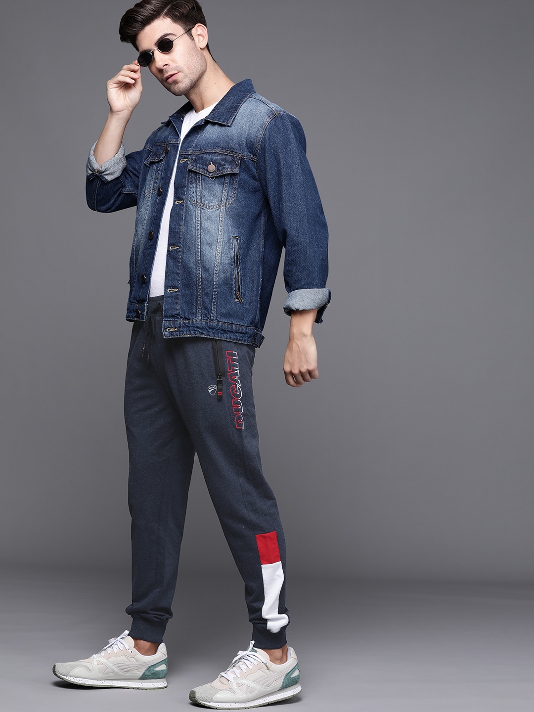 

Ducati Men Navy Blue Solid Joggers