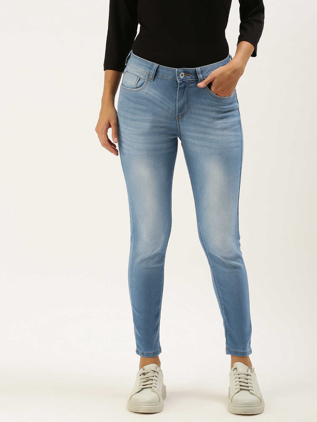 

Flying Machine Women Blue Veronica Skinny Fit Mid-Rise Clean Look Stretchable Jeans