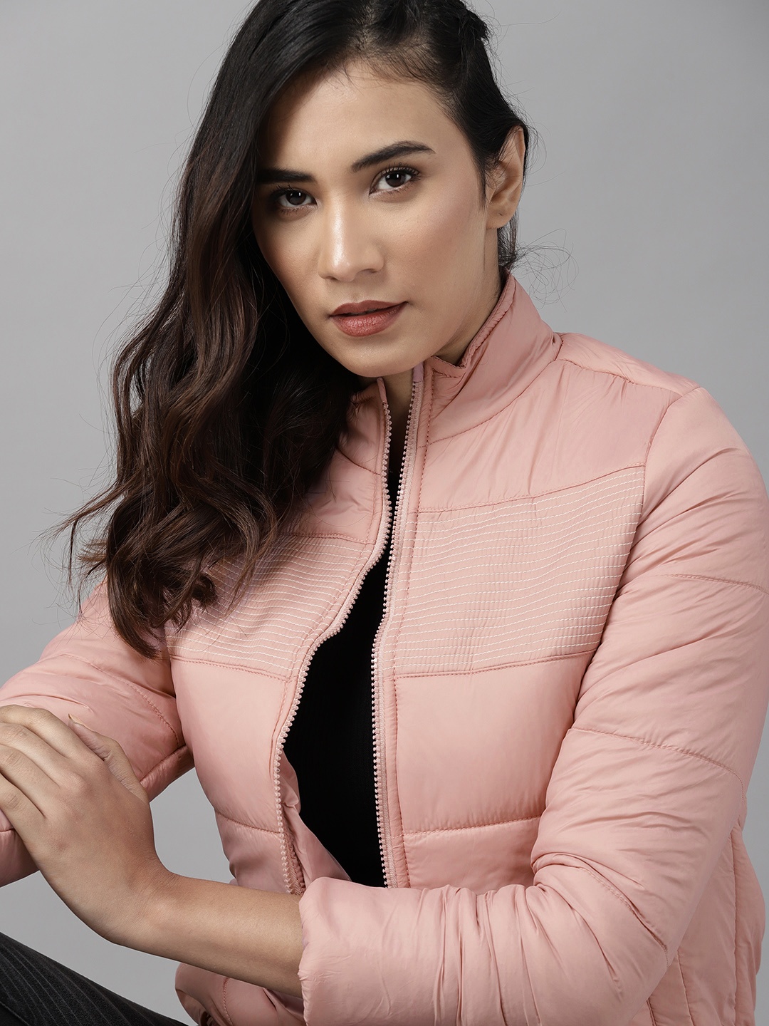 

Roadster Women Pink Padded Jacket