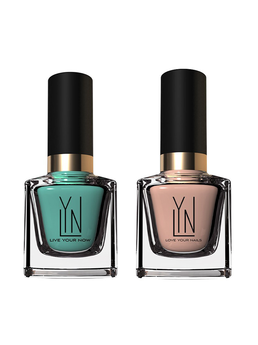 

LYN LIVE YOUR NOW Set of 2 Tint Of Mint & Wear Sheer With No Fear Nail Polish Paint, Lime green
