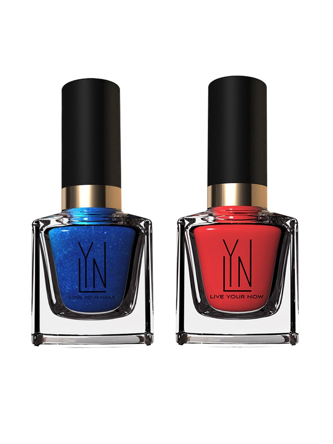 

LYN LIVE YOUR NOW Set of 2 Me A Kiss & Drop Red Gorgeous Nail Paint, Blue