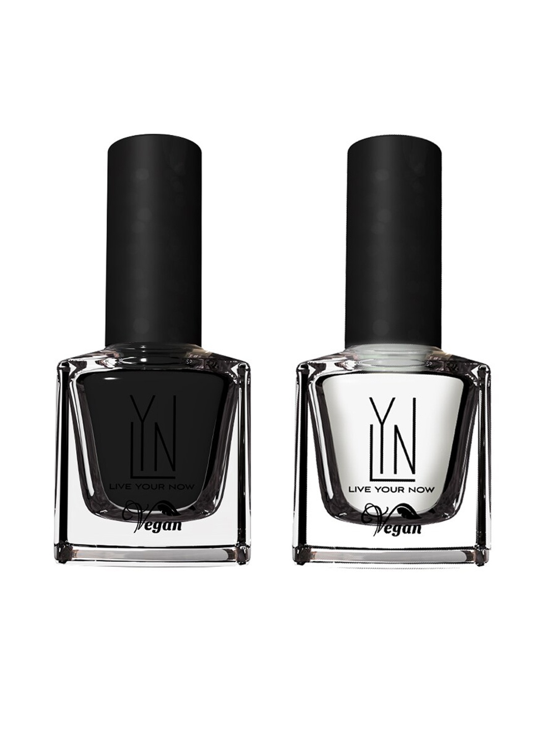 

LYN LIVE YOUR NOW Set of 2 Lovey Dovey & Come Black To Me Nail Paint, White