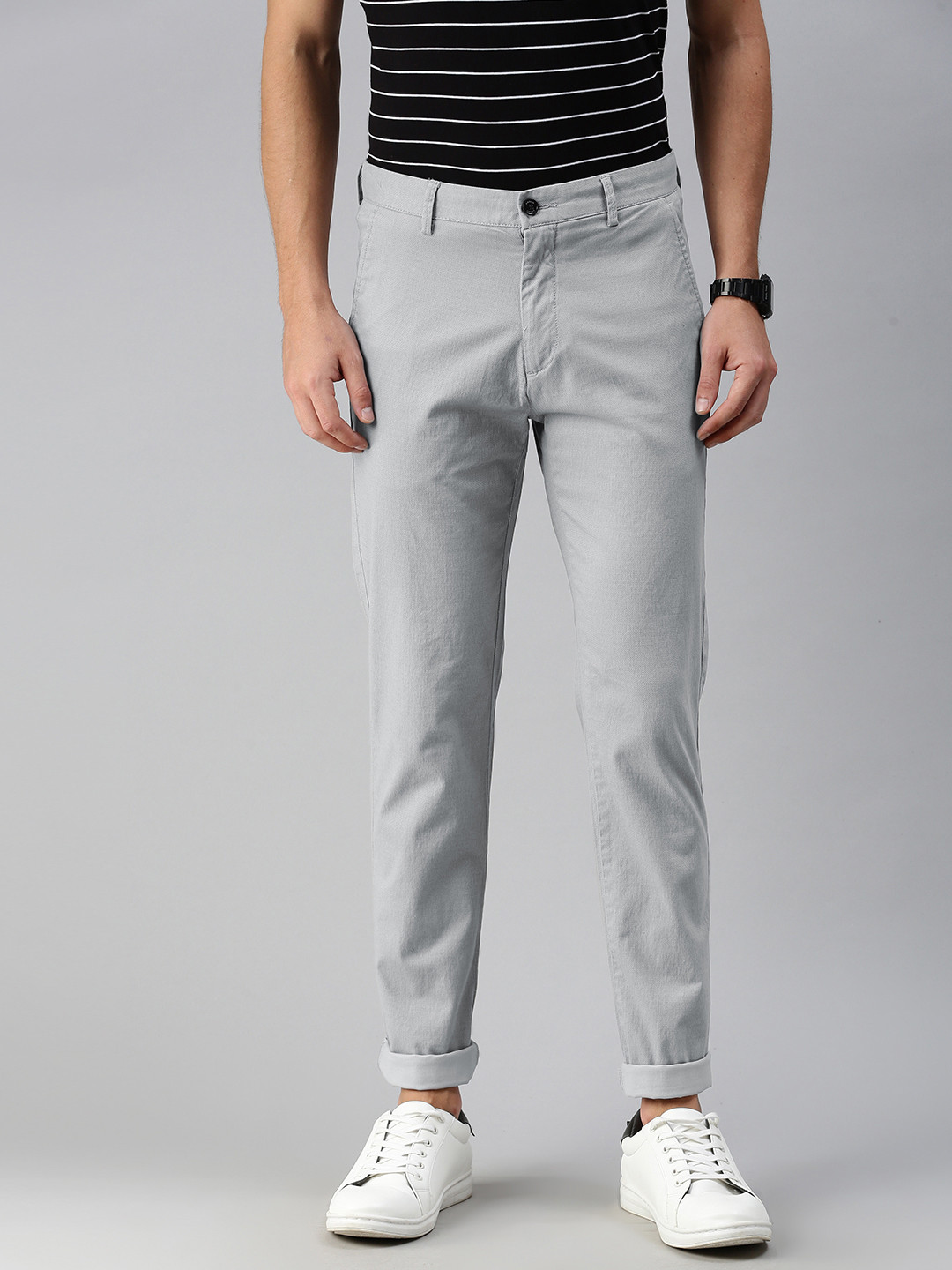 

Arrow Sport Men Grey Slim Fit Regular Trousers