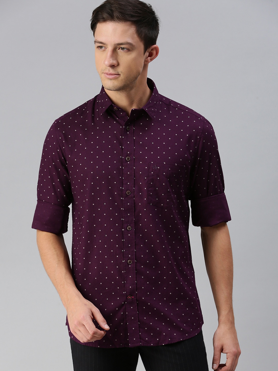 

Arrow Sport Men Purple Slim Fit Printed Casual Shirt