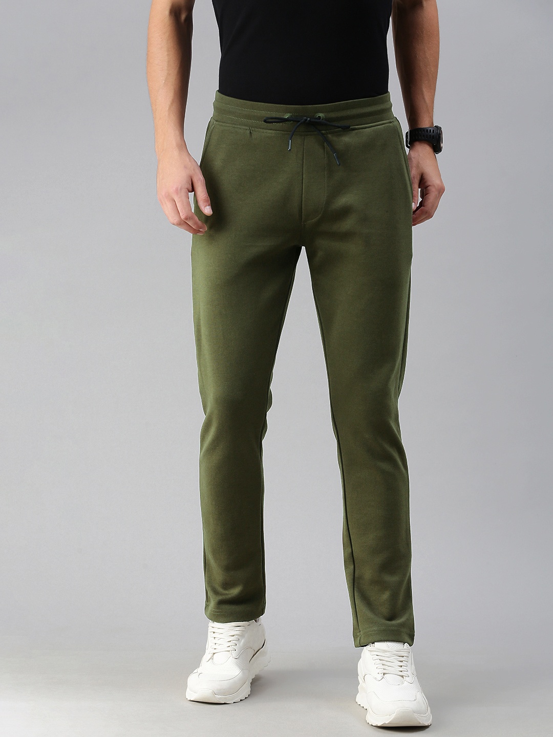 

Arrow Sport Men Olive Green Solid Regular Fit Track Pants