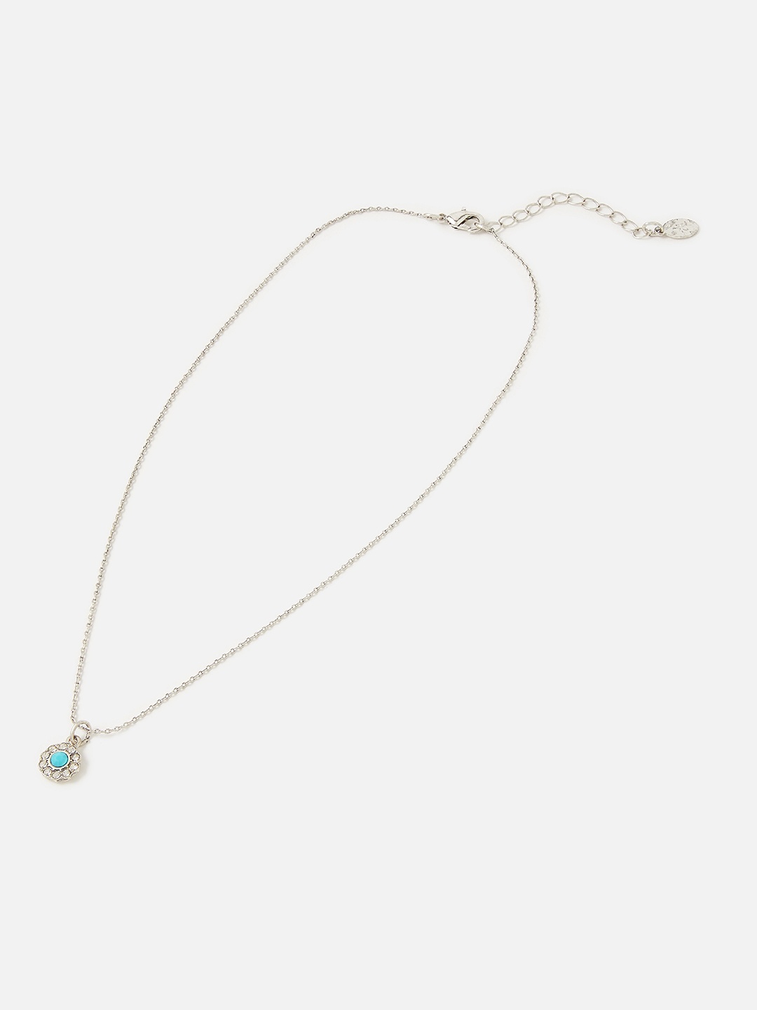 

Accessorize Women Turquoise Blue Necklace, Silver