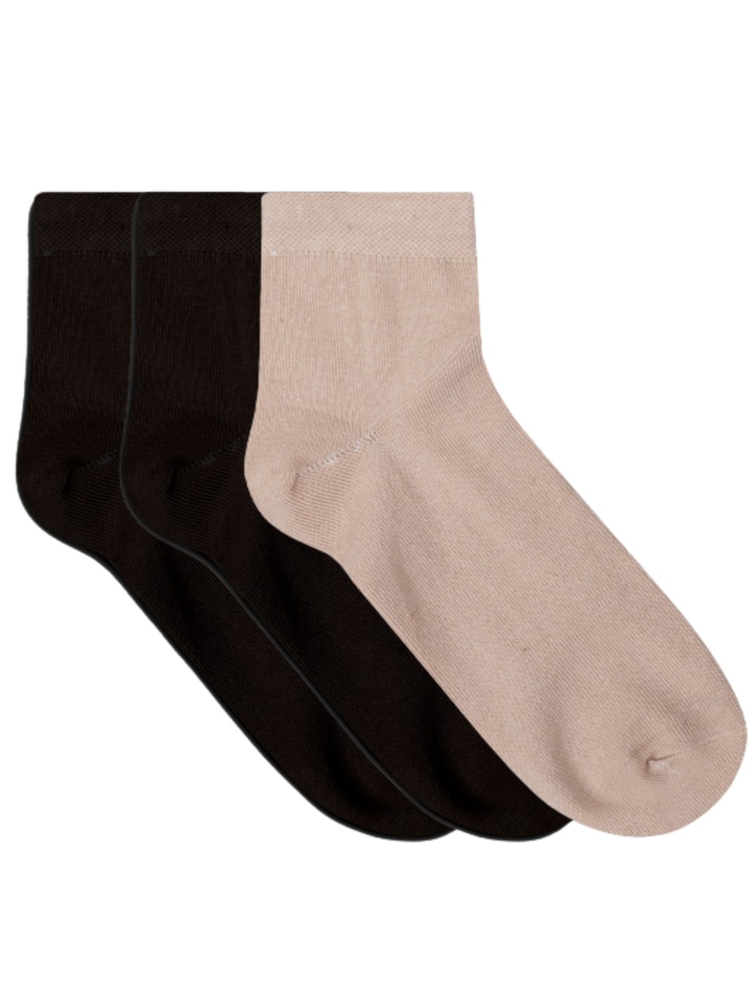 

N2S NEXT2SKIN Women Pack Of 3 Assorted Combed Cotton Ankle-Length Socks