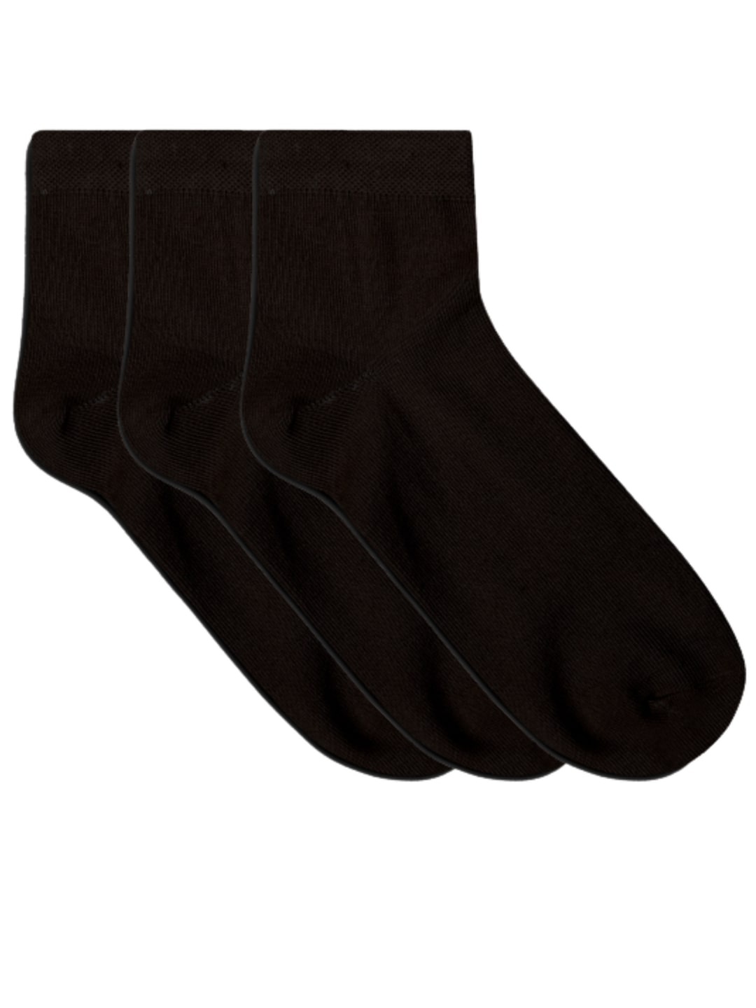 

N2S NEXT2SKIN Women Pack Of 3 Black Solid Ankle-Length Socks