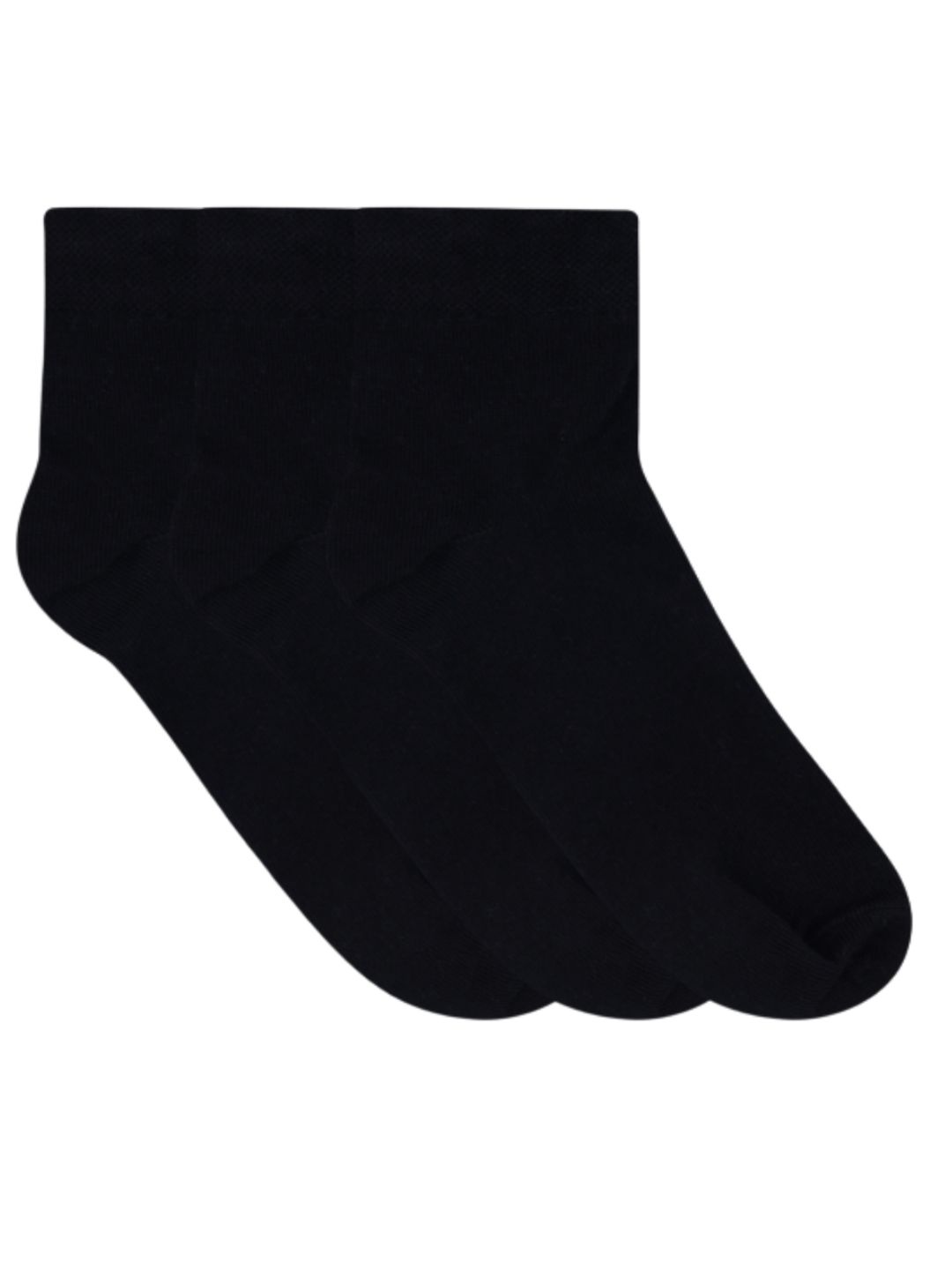 

N2S NEXT2SKIN Women Pack Of 3 Black Solid Combed Cotton Above Ankle-Length Socks