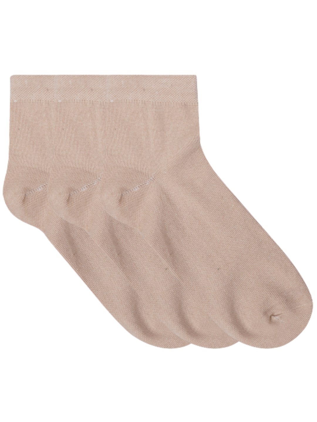 

N2S NEXT2SKIN Pack Of 3 Beige Solid Ankle-Length Socks