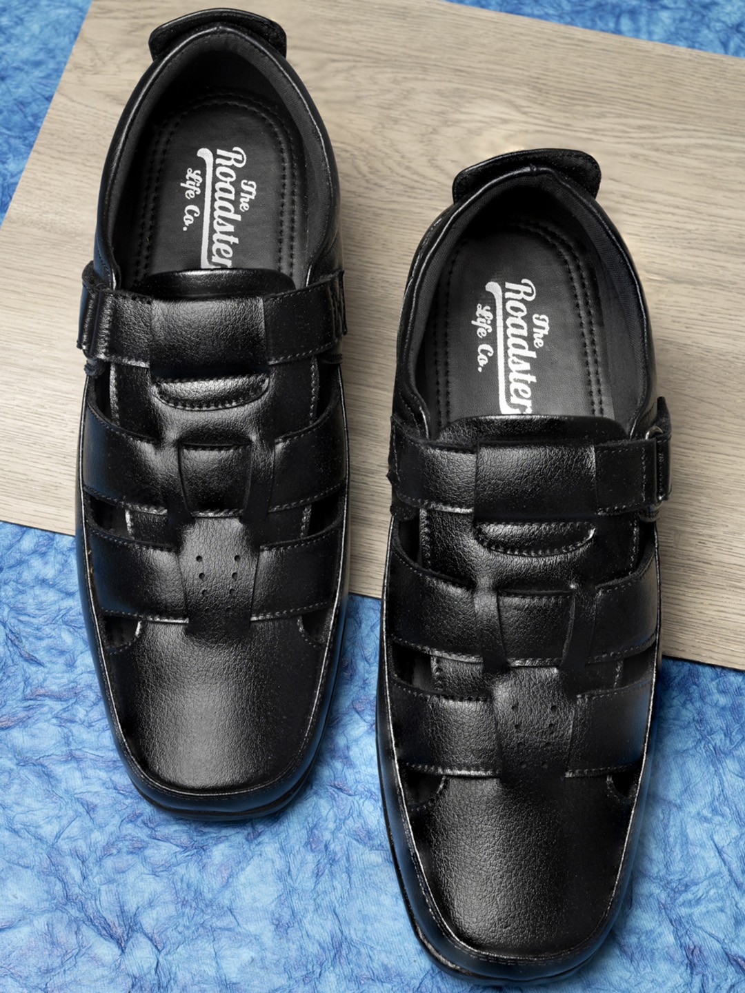 

Roadster Men Black Shoe-Style Sandals