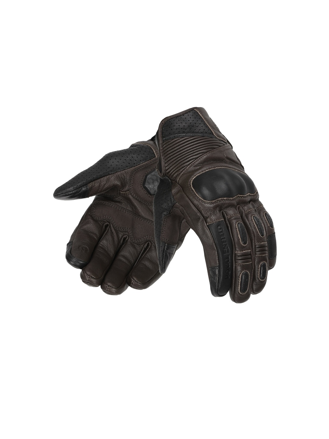 

Royal Enfield Men Brown Solid Goat Leather Vamos Riding Gloves