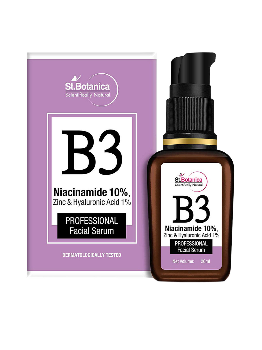 

StBotanica Combo of 2 Face Serum (Niacinamine 10% Face Serum + Glycolic Acid 8% Serum ), Purple