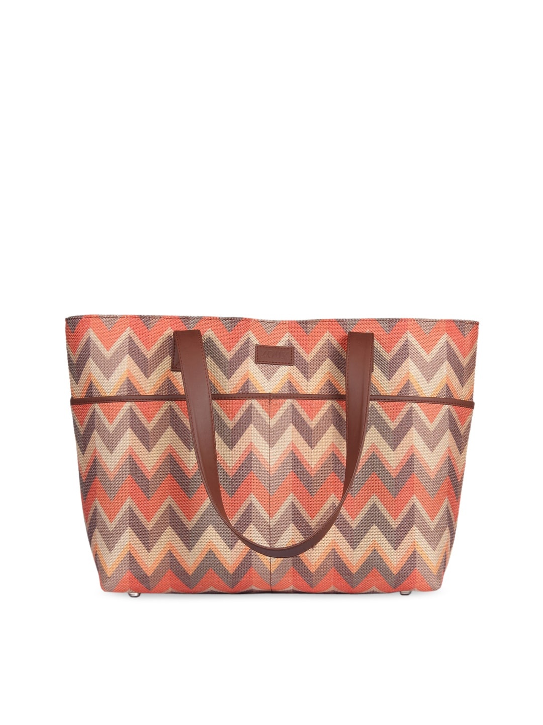 

ZOUK Orange Striped Sustainable Tote Bag