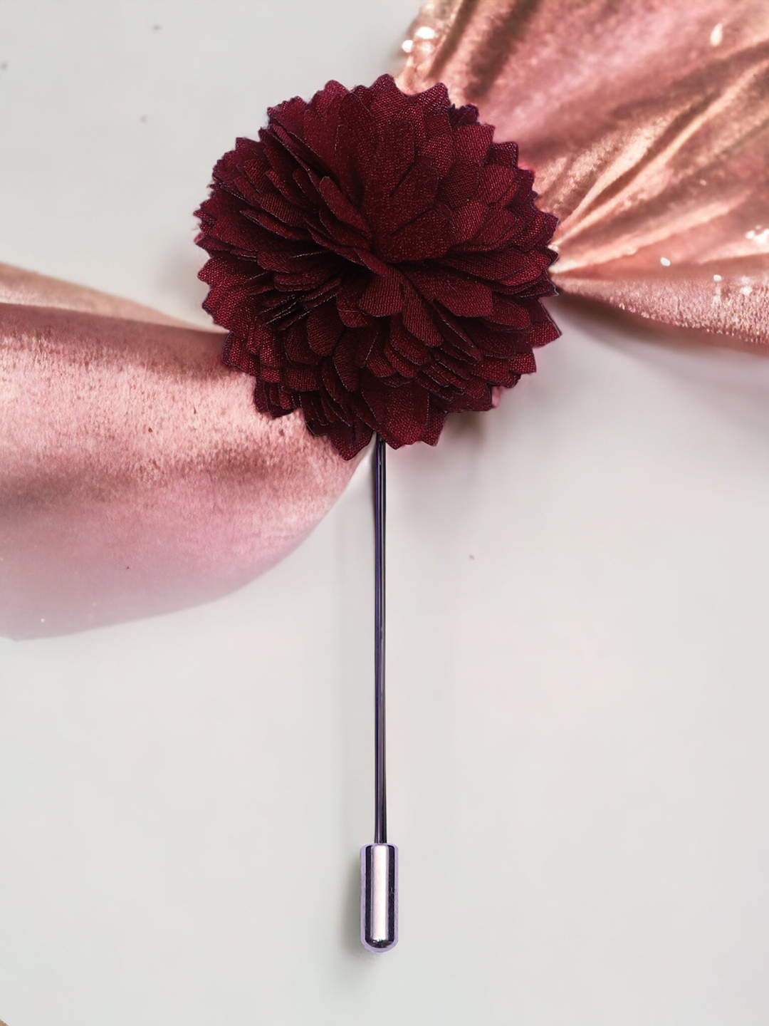 

PELUCHE Unisex Maroon Beautiful Lapel Pin
