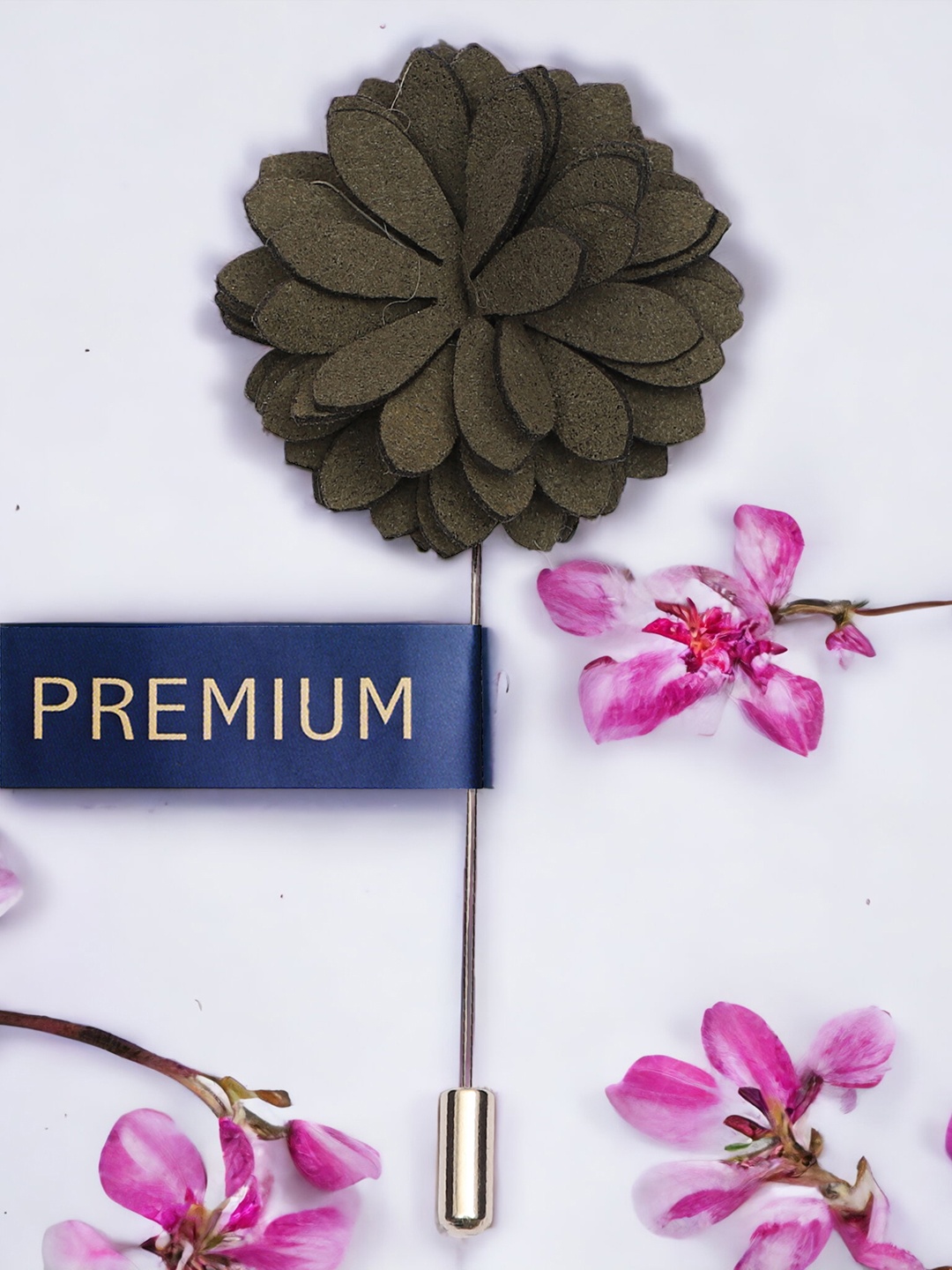 

PELUCHE Unisex Gold-Toned Floral Lapel Pin