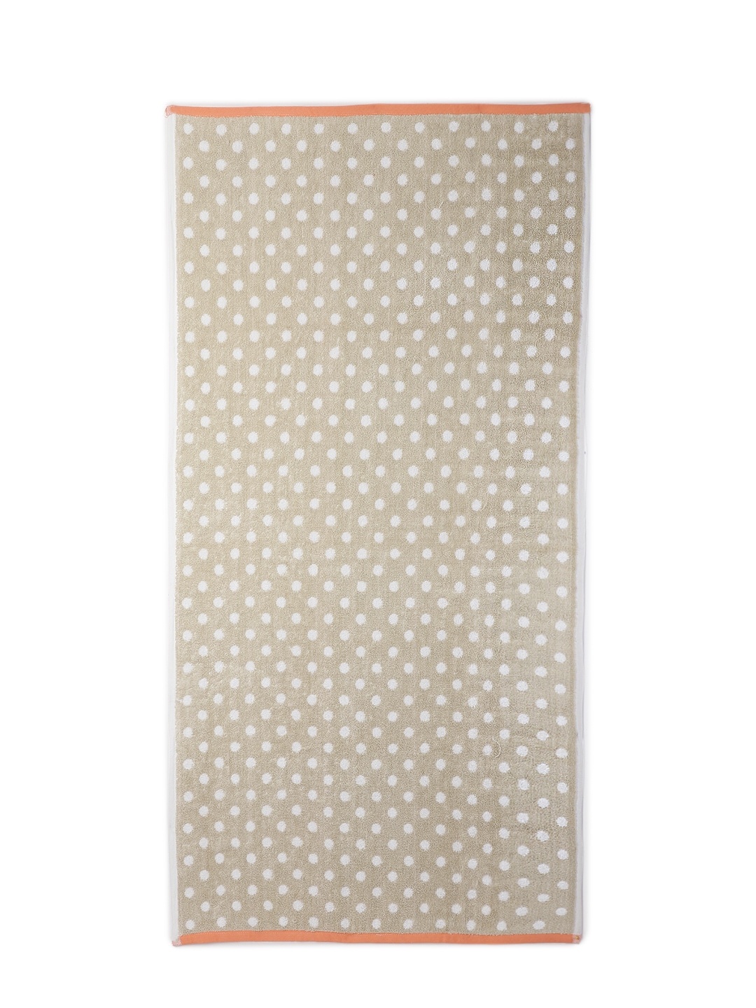 

BIANCA White & Green Polka Doted 450 GSM Pure Cotton Bath Towels