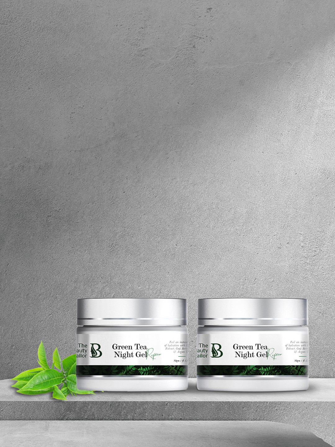 

The Beauty Sailor Pack of 2 White Green Tea Night Gel Cream & Night Repair Gel