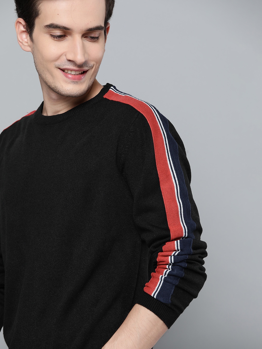 

Mast & Harbour Men Black Pullover