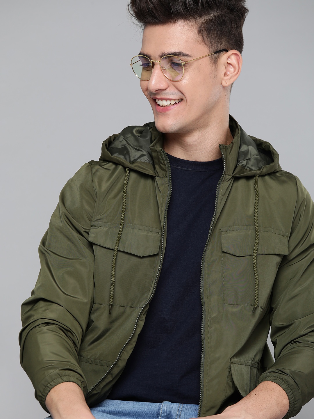 

Mast & Harbour Men Olive Green Tailored Jacket