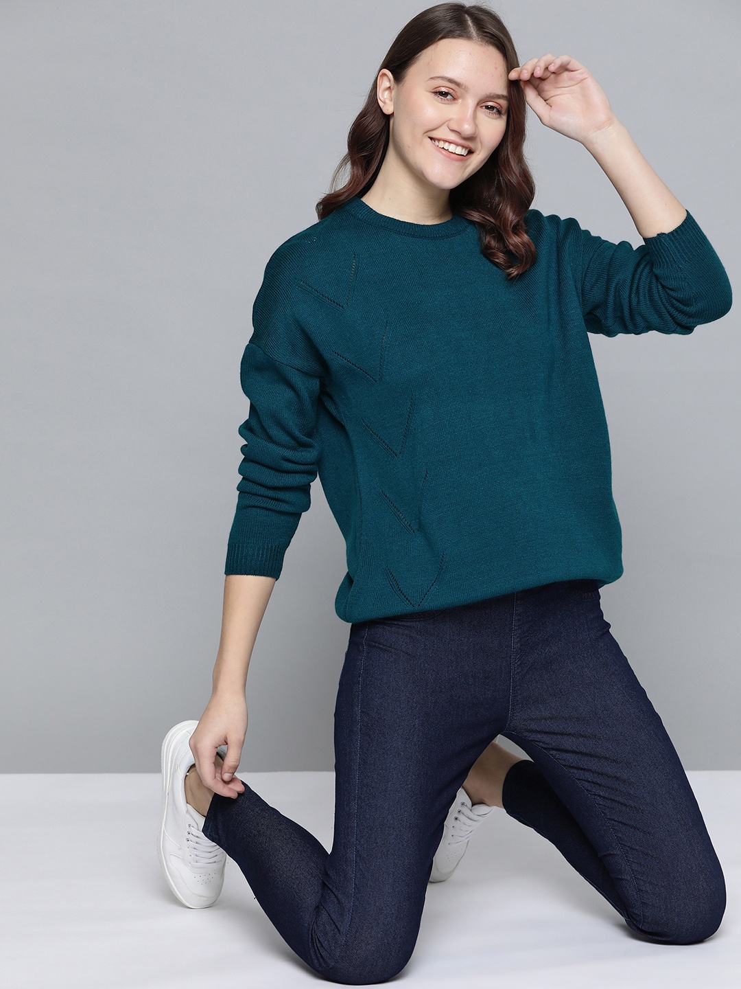 

Mast & Harbour Women Teal Pullover