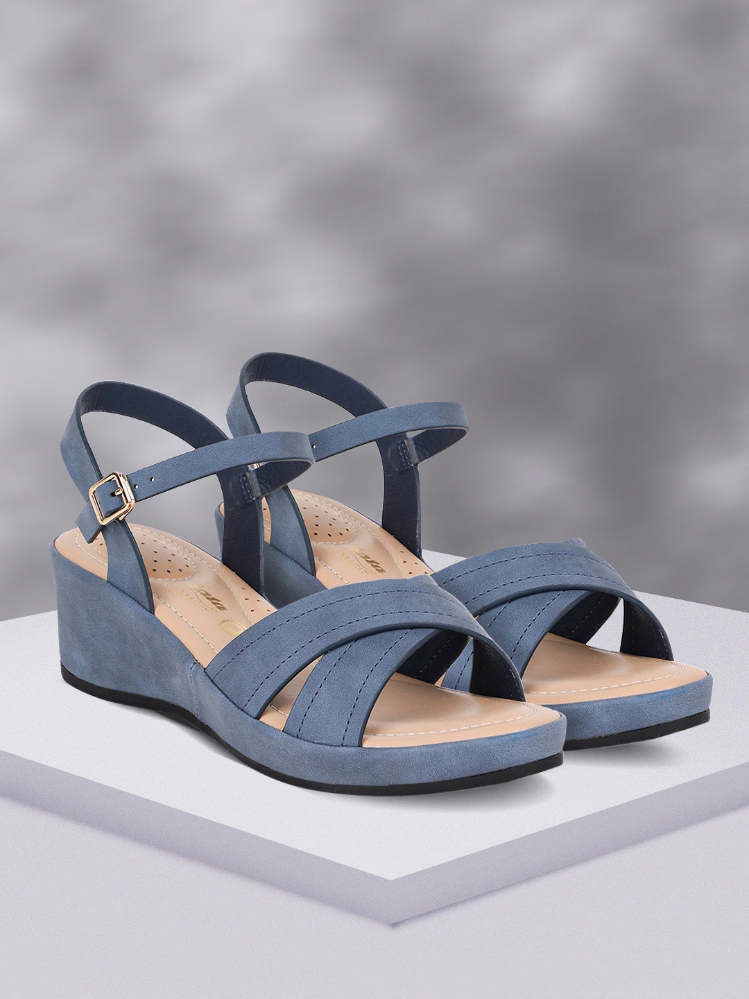

Bata comfit Women Blue Solid Sandals