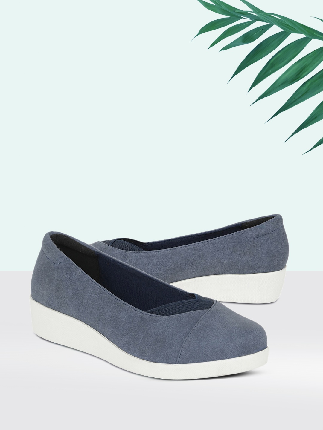 

Bata comfit Women Blue Solid Pumps