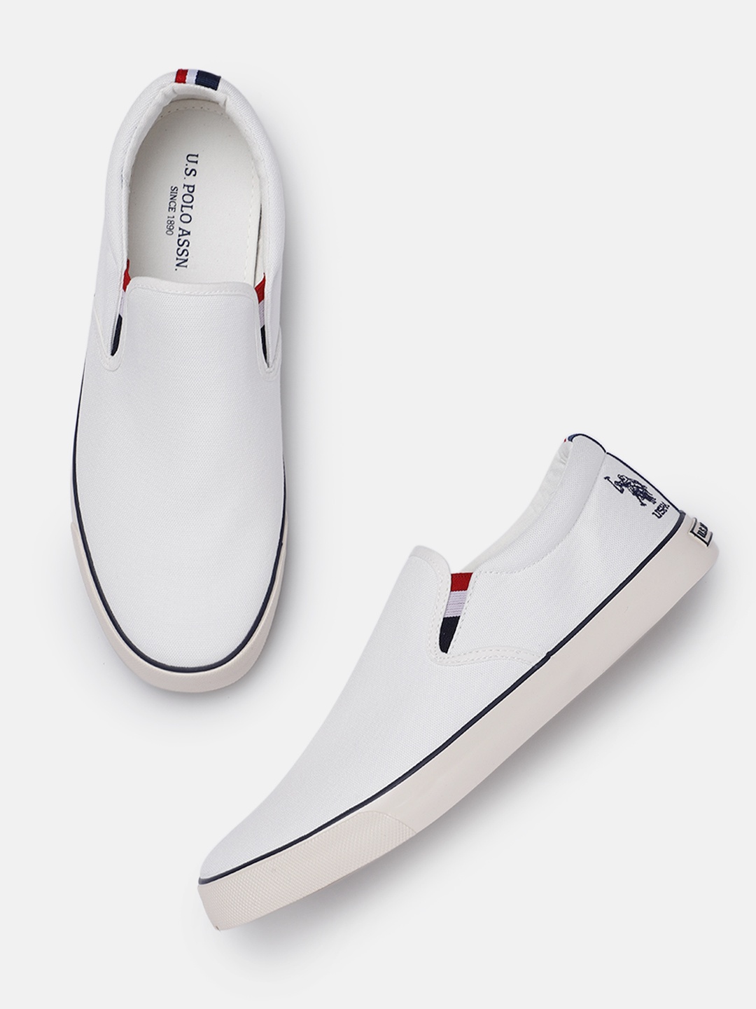 

U.S. Polo Assn. Men White Fitz Slip-On Sneakers