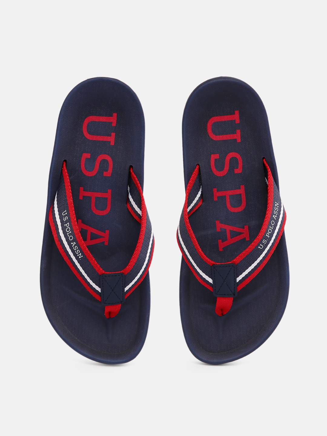 

U.S. Polo Assn. Men Navy Blue & Red PIERES Printed Thong Flip-Flops