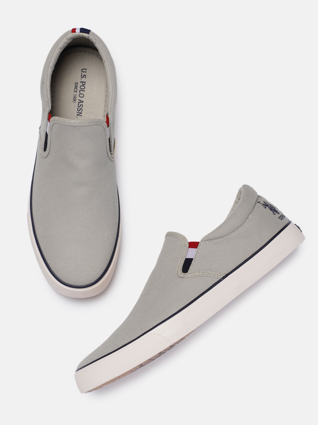 

U.S. Polo Assn. Men Grey Fitz Slip-On Sneakers