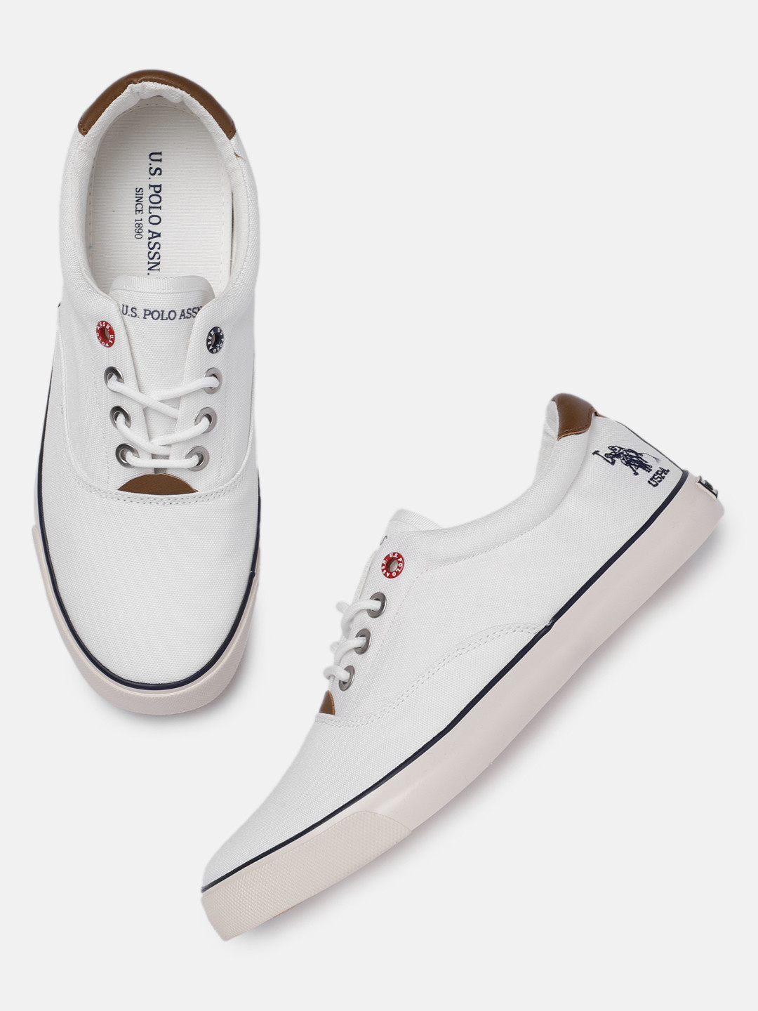 

U.S. Polo Assn. Men White Bronx Sneakers