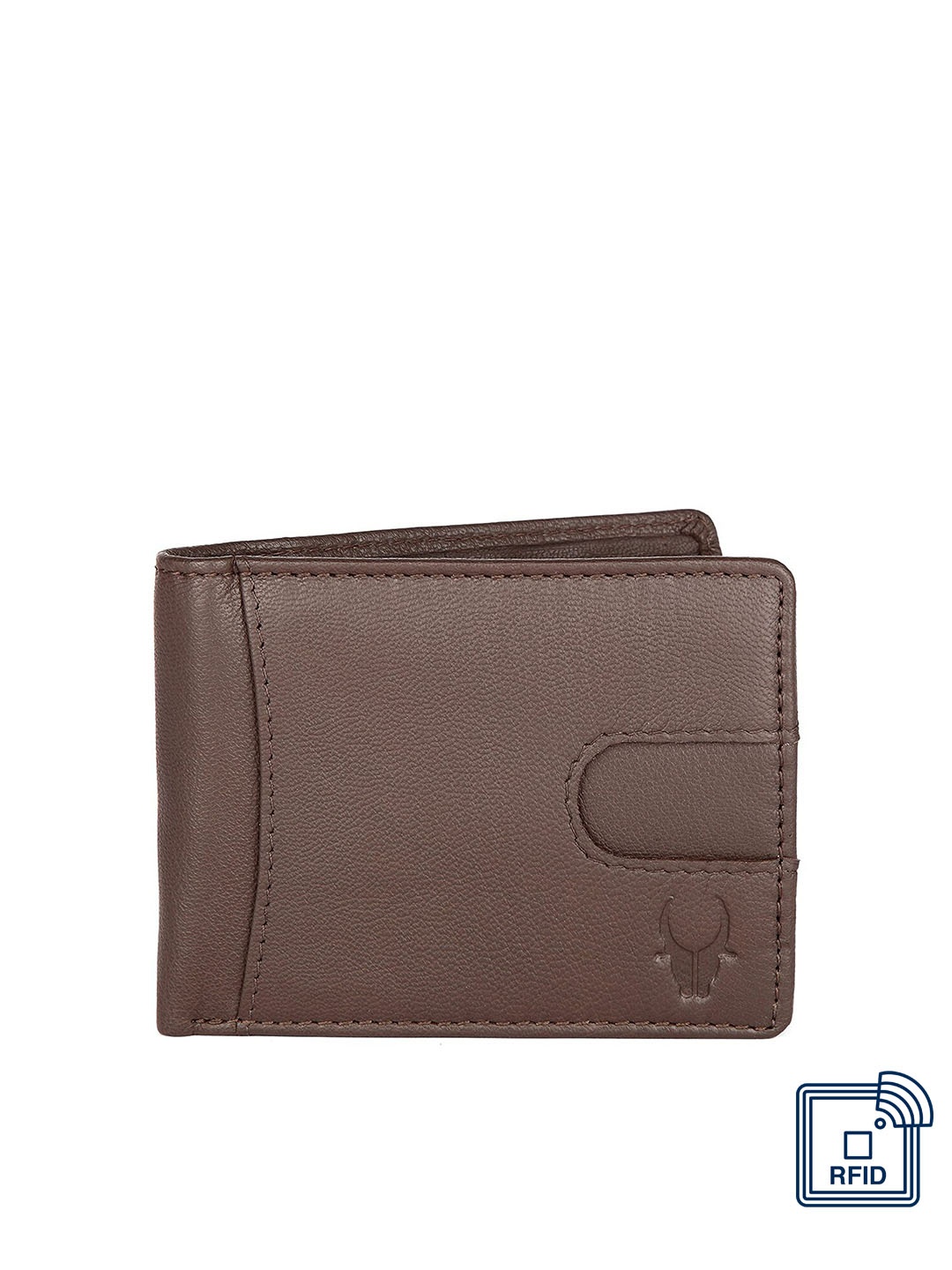 

WildHorn Men Brown Textured Two Fold Wallet