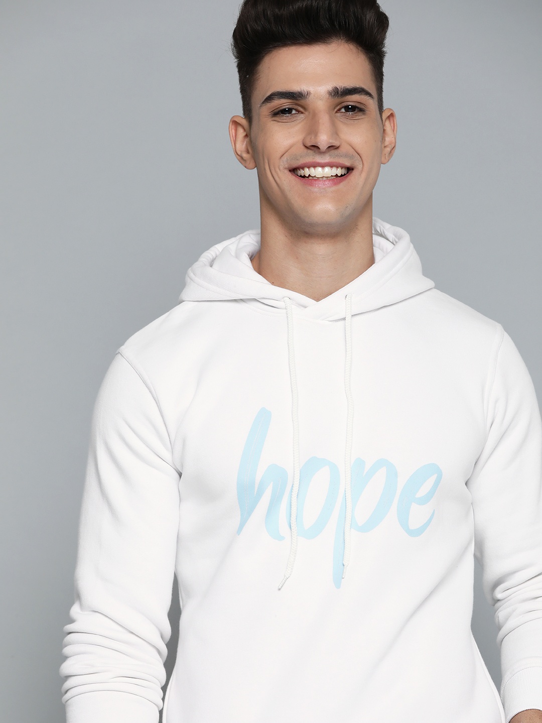 

Mast & Harbour Men White Hooded Sweatshirt