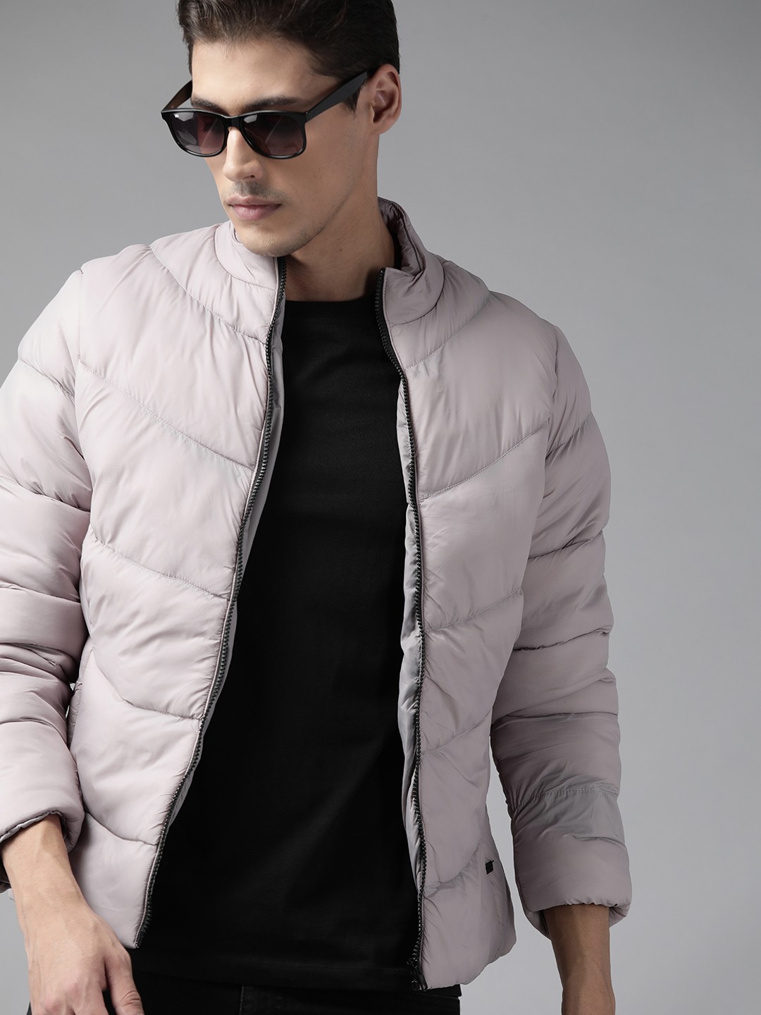 

Roadster Men Grey Bomber Jacket