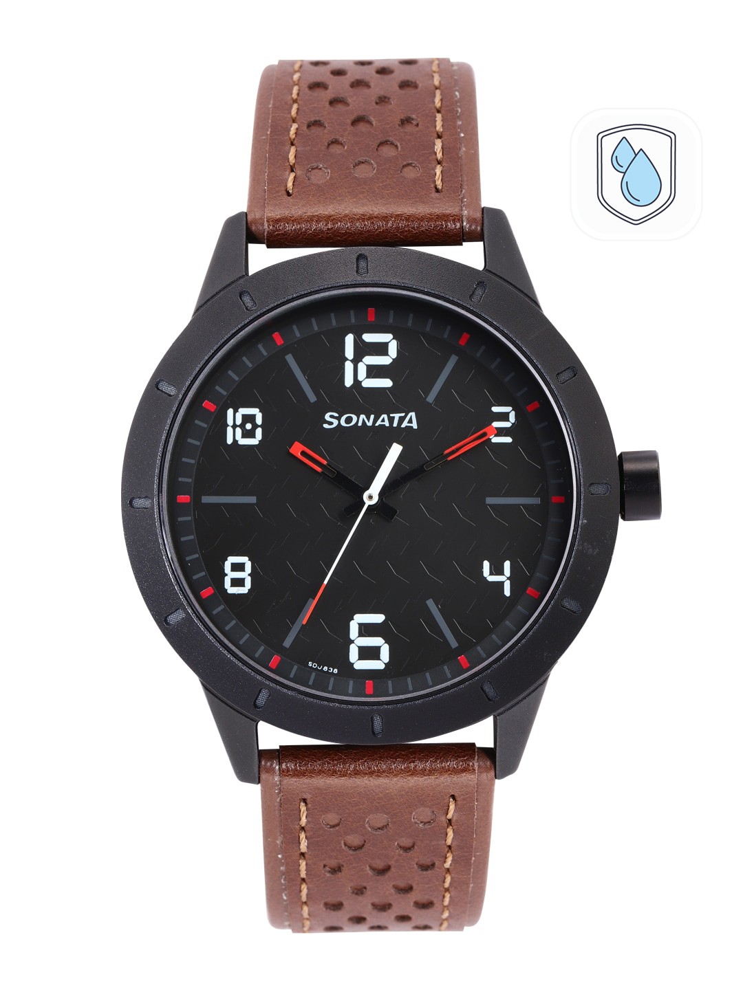 

Sonata Men Black Analogue Watch NN7137AL02