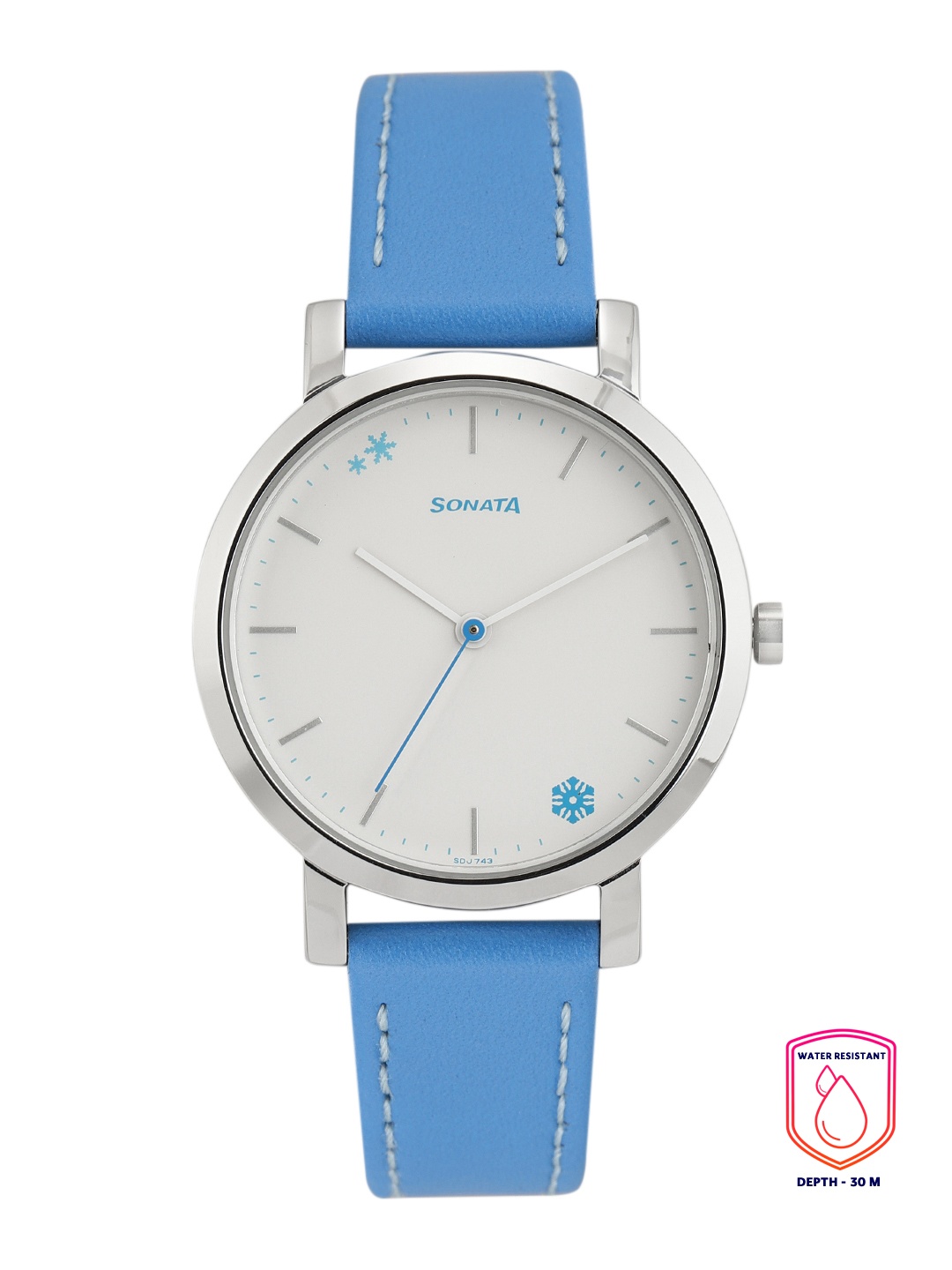 

Sonata Women Silver-Toned Leather Analogue Watch NN8164SL01