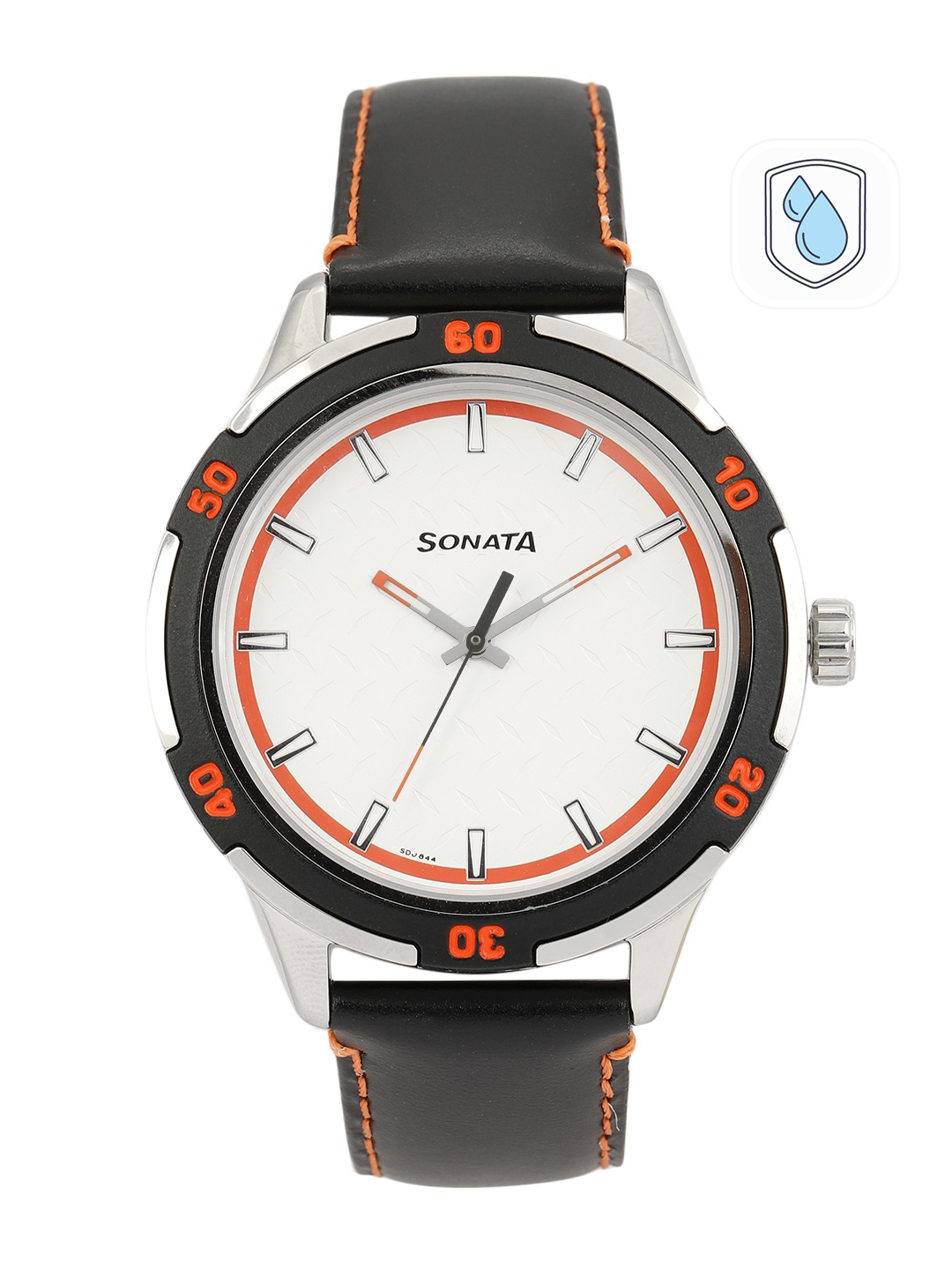 

Sonata Men Silver-Toned Analogue Watch NN7138KL01, White