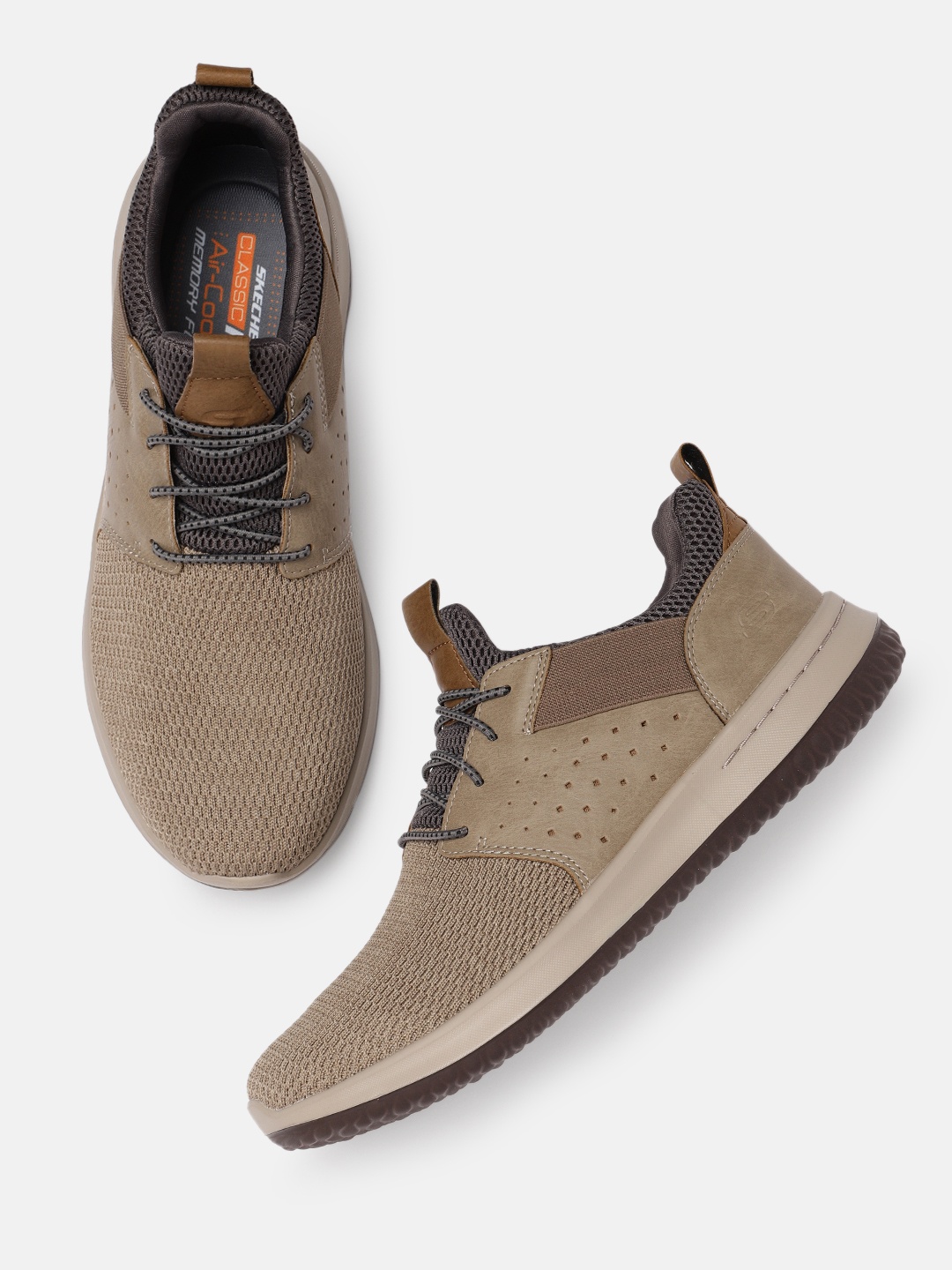 

Skechers Men Brown Delson- Camben Sneakers