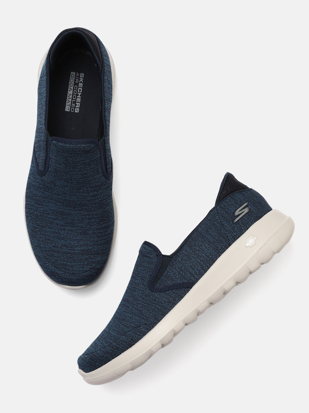 

Skechers Men Navy Blue Solid Go Walk Max - Meadows Sneakers