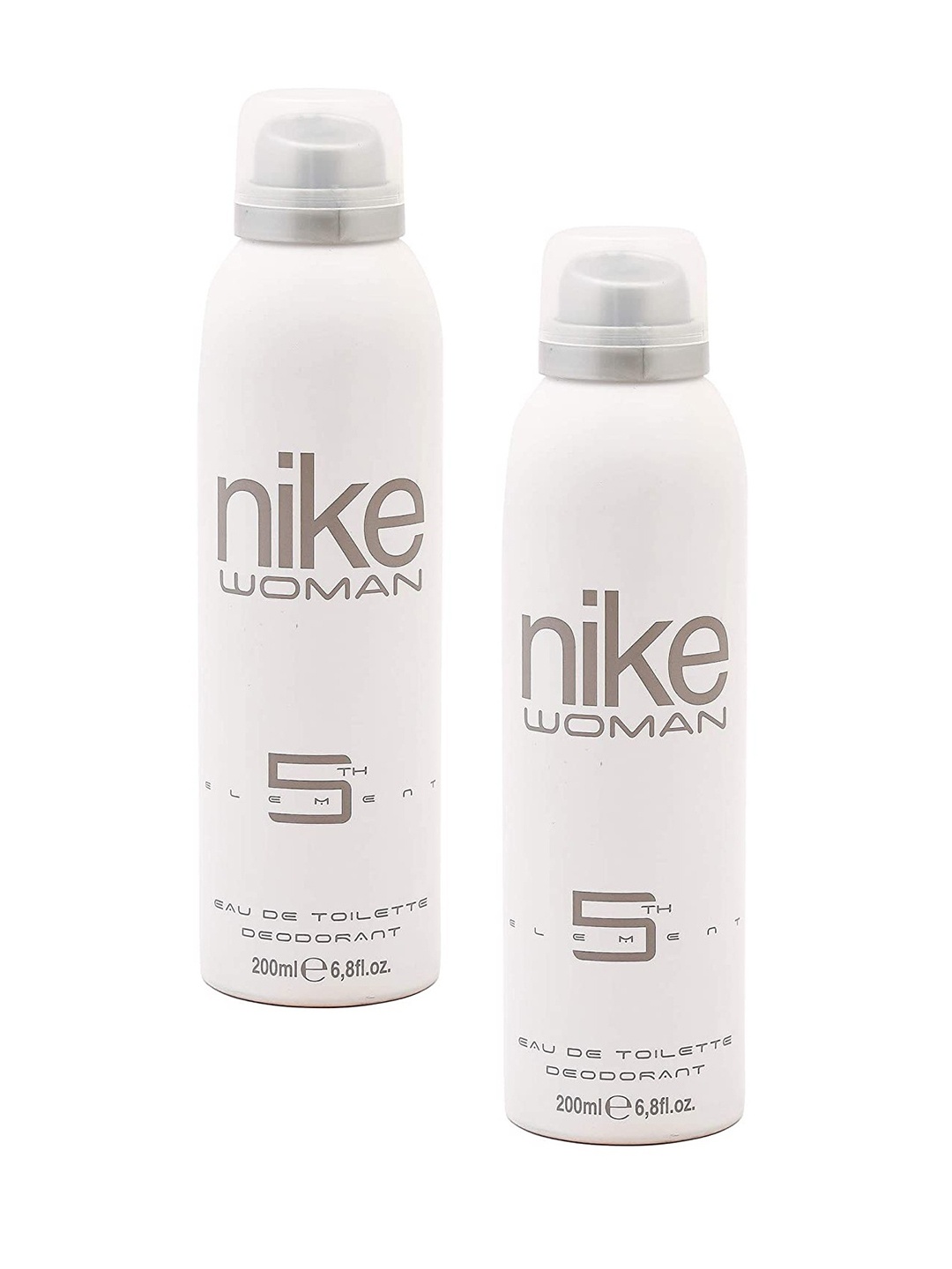 

Nike Pack Of 2 Woman 5th Element Deodorants 400ml, Transparent