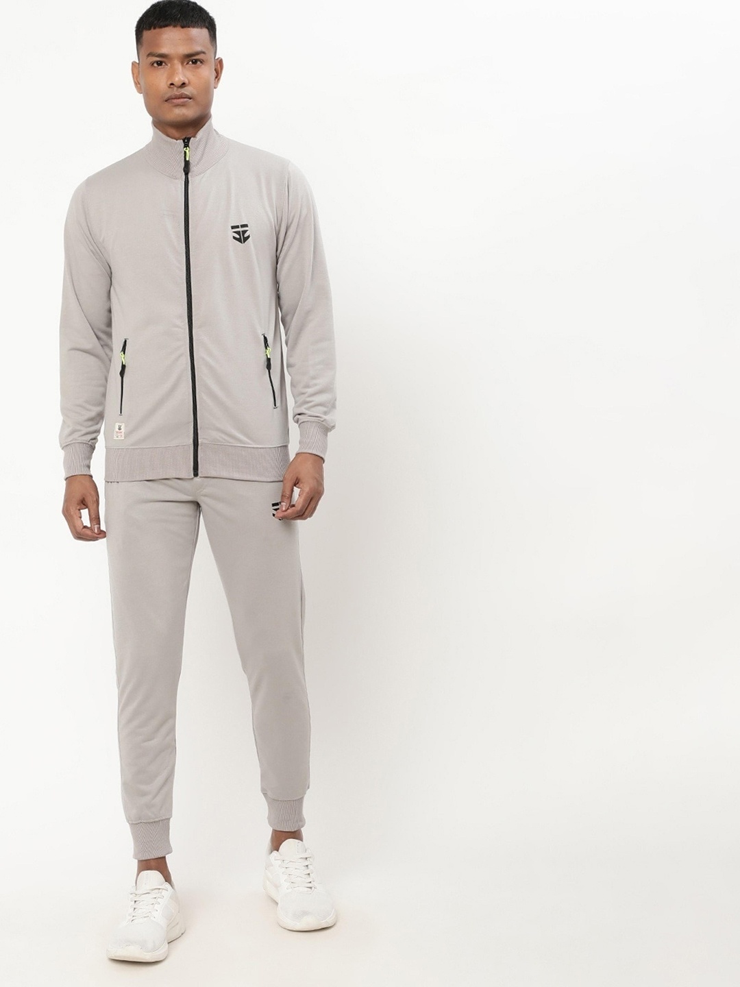 

Sports52 wear Men Solid Cotton Sports Tracksuit, Grey