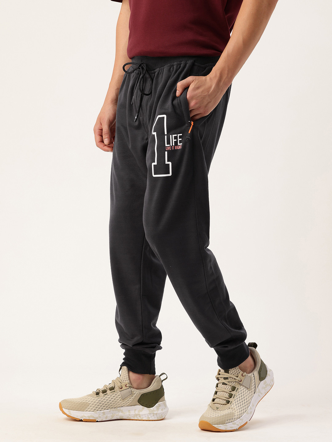 

Sports52 wear Men Typography Printed Sports Track Pants, Grey