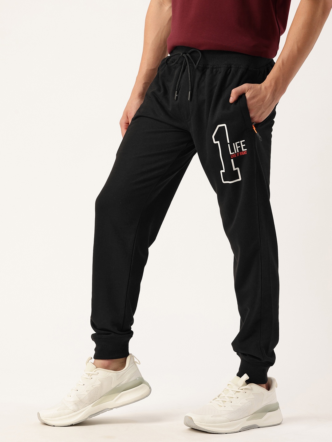 

Sports52 wear Men Typography Printed Sports Track Pants, Black