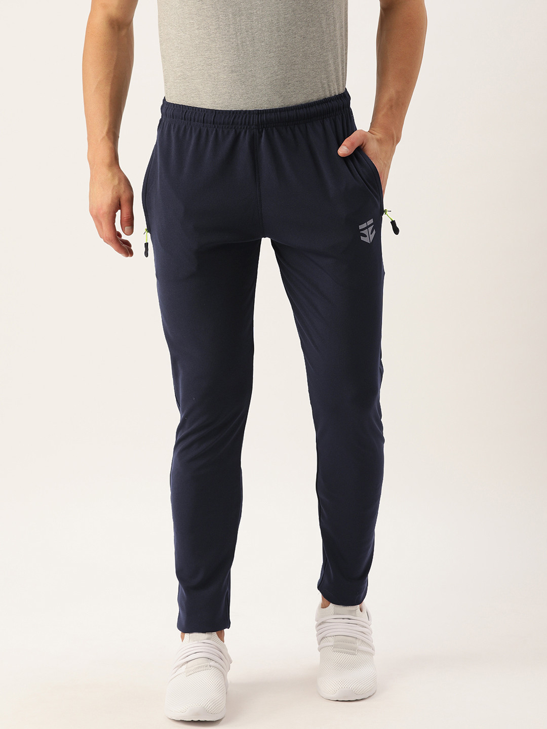 

Sports52 wear Men Navy Blue Solid Slim Fit Track Pants