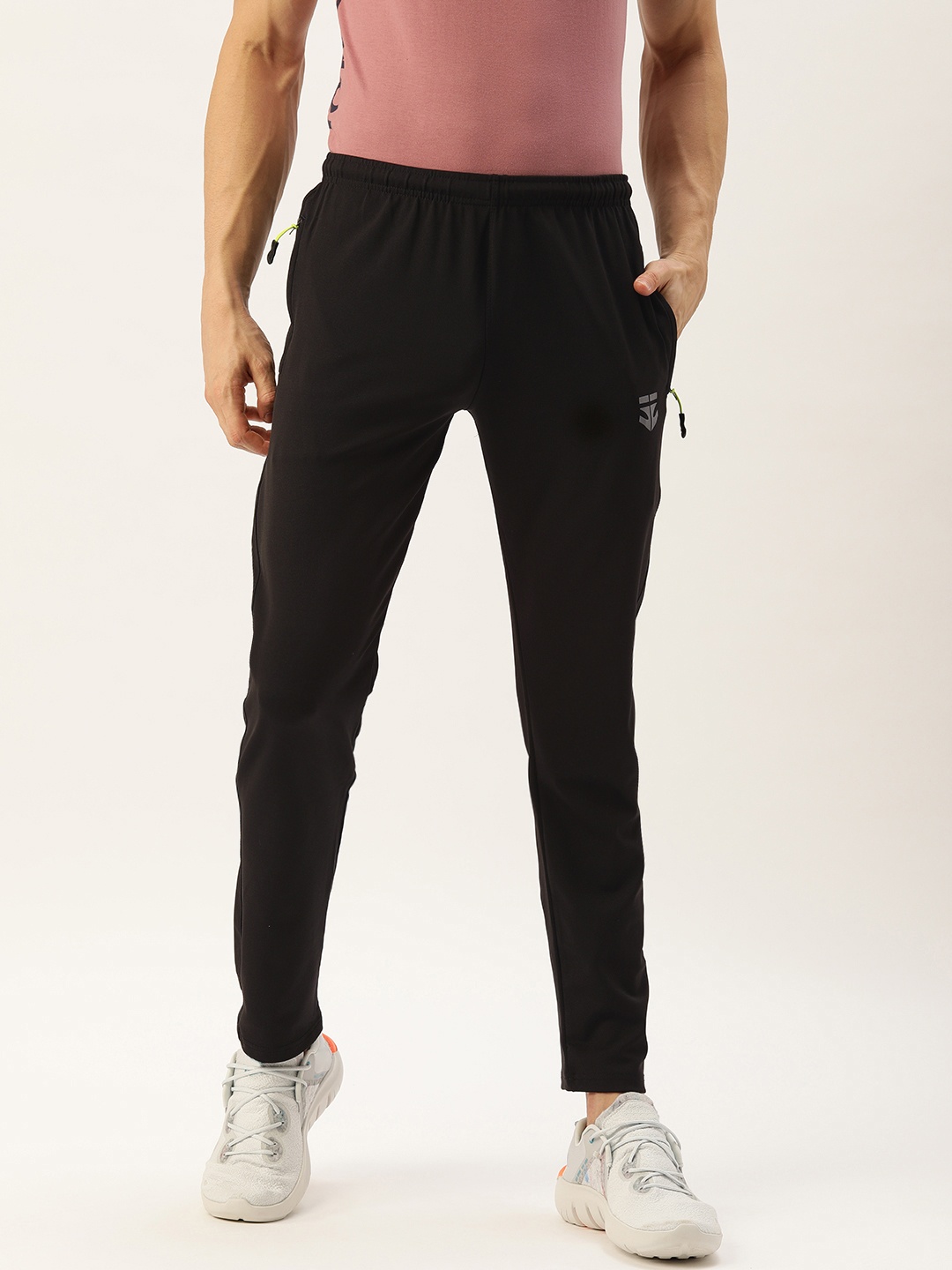 

Sports52 wear Men Black Solid Slim Fit Track Pants