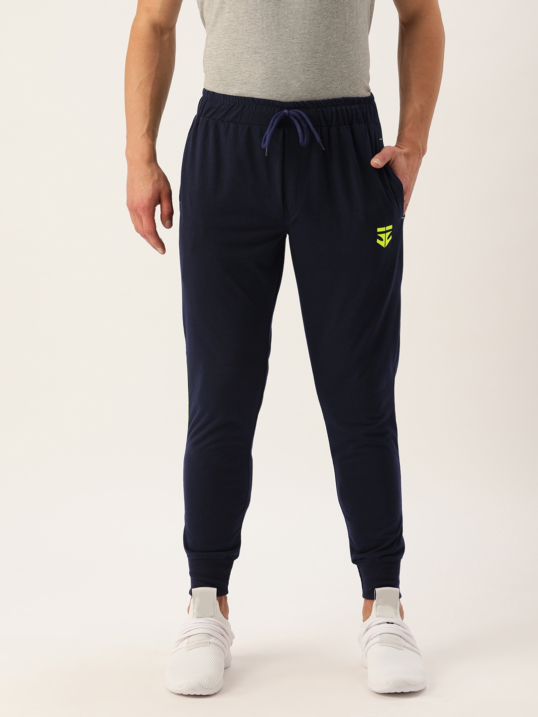 

Sports52 wear Men Navy Blue Solid Slim Fit Joggers